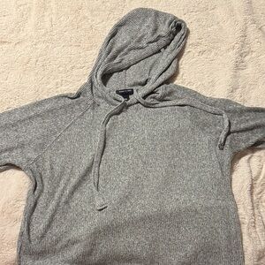 Kenneth Cole Heather Gray Hooded Ribbed Sweater XXL